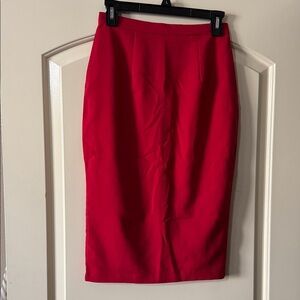 Bettie Page Vibrant Red Pencil Skirt Small